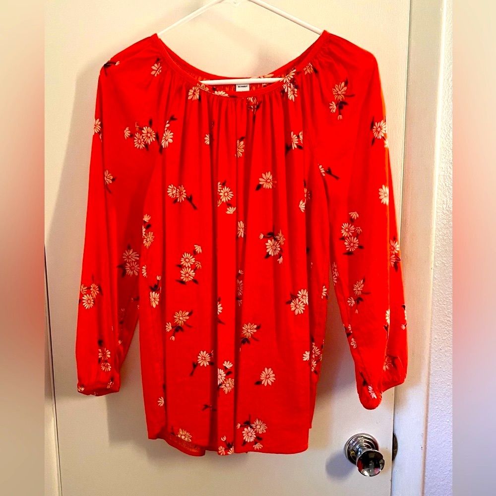 boho cropped tunic blouse (S)